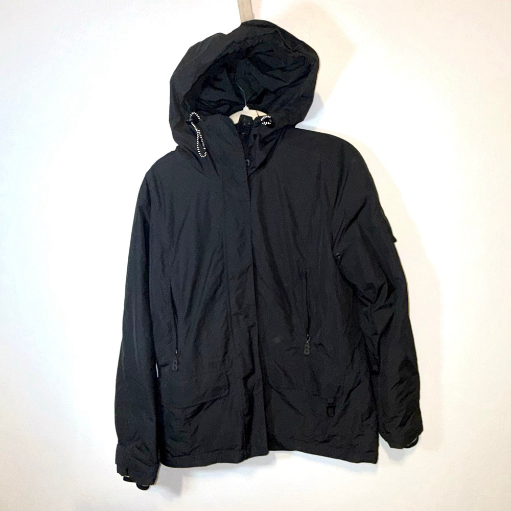 Bogner Black Hooded ski performance Jacket Size 8